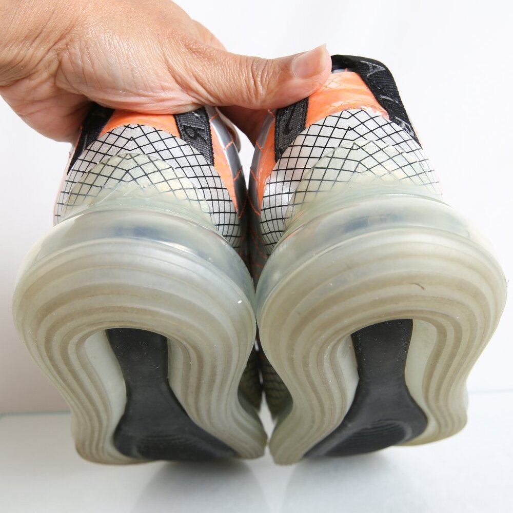 NIKE Air Max 720-818 Metallic Silver, Blk & Orange Sneakers/4.5 Youth/6 … - Picture 10 of 13